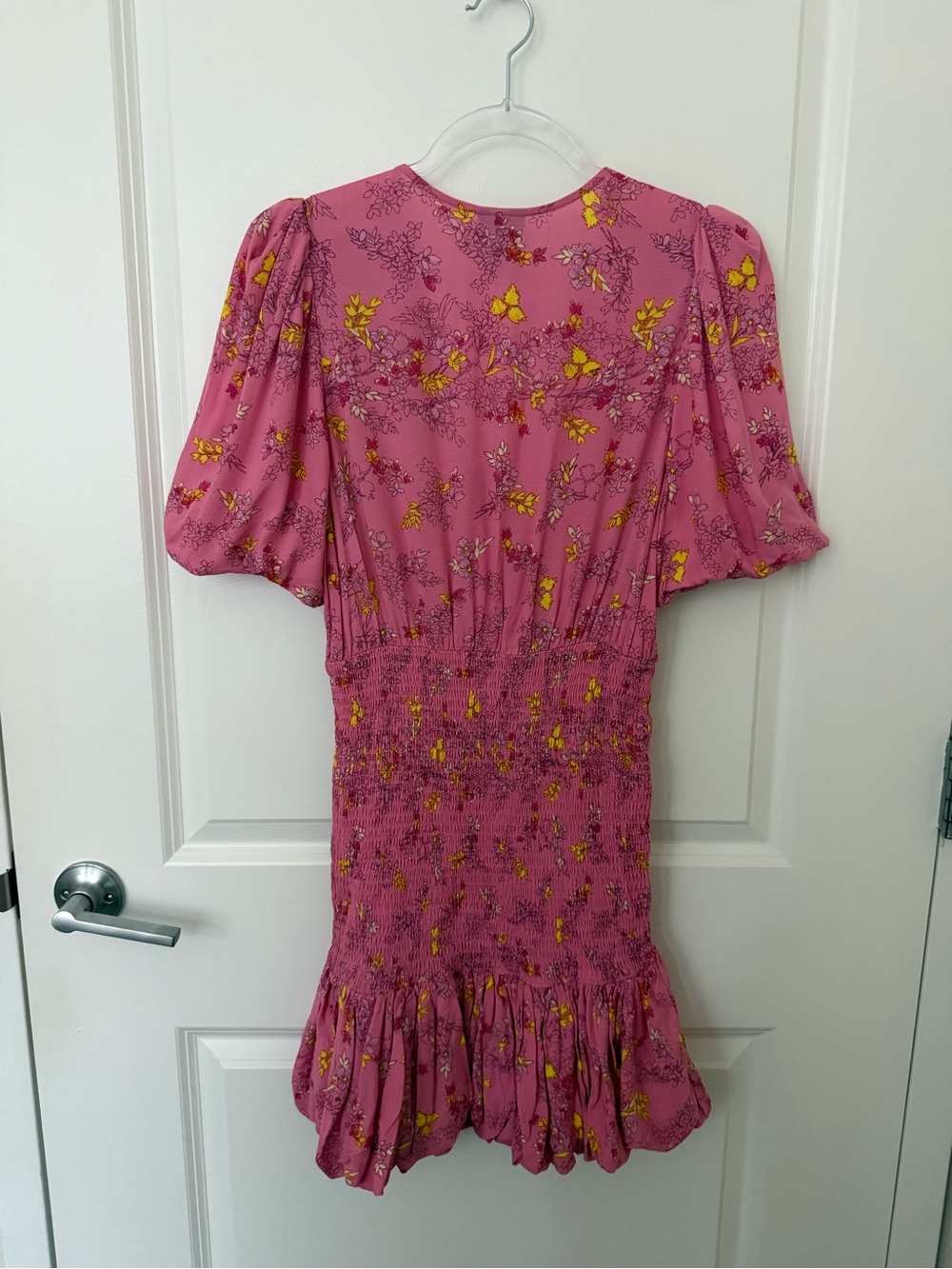 Pink Floral Ruffle Mini Dress - Picture 3 of 5